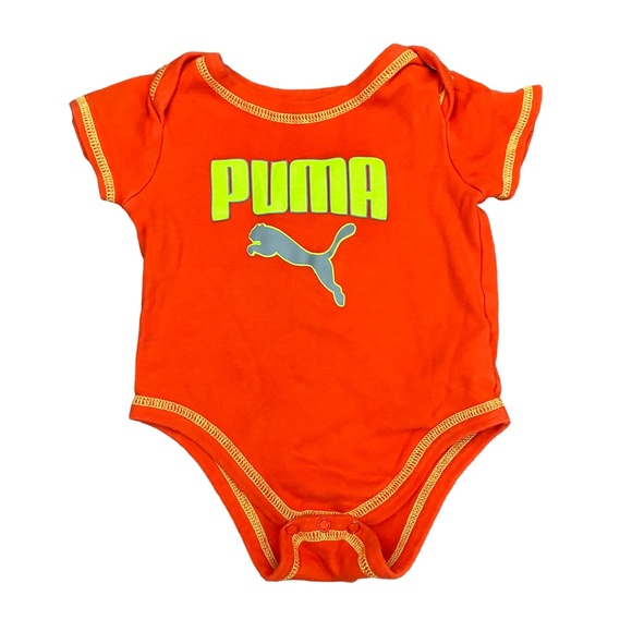 Puma Neon Orange, Yellow and Gray Outfit, Size 6-9 Months, 100% Cotton - Picture 2 of 6
